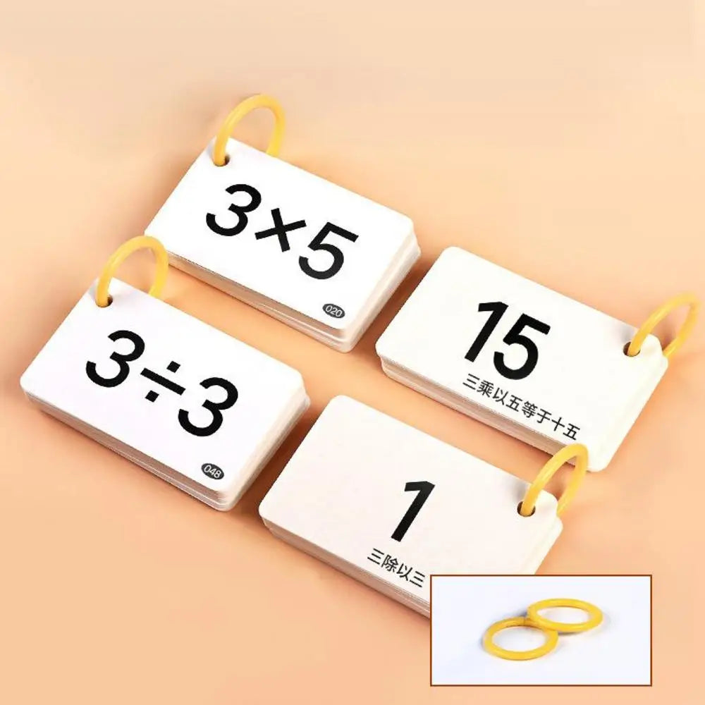 Kids Math Learning Cards Mathematics Card Tool Multiplication Division Arithmetic Education Toys For Children Birthday Gift