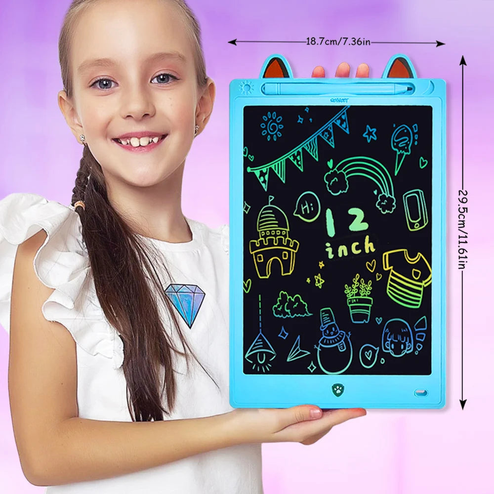 Tablette graphique LCD 8,5/10/12/16 pouces, tableau de dessin animé, jouets, cadeaux pour filles et garçons de 3 à 12 ans, bloc-notes pour enfants