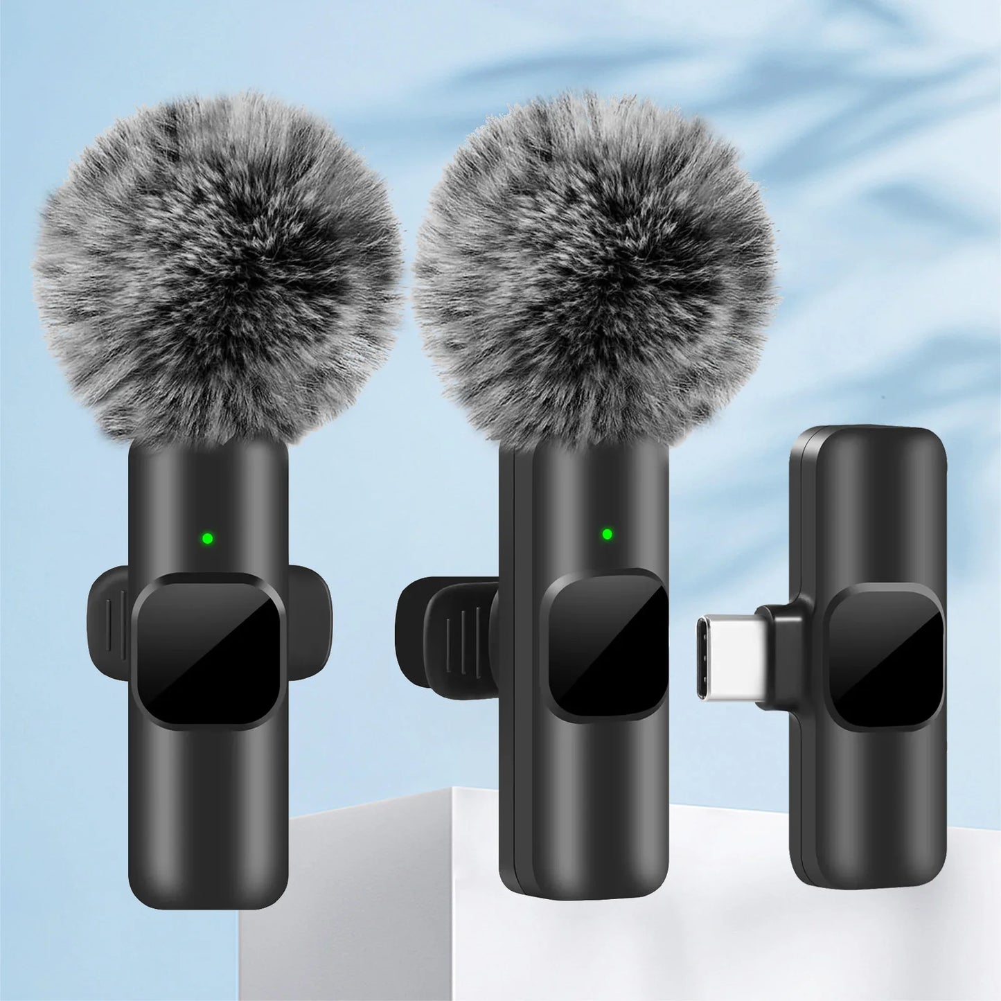 Nouveau microphone cravate sans fil, mini micro d'enregistrement audio et vidéo pour iPhone, Android, ordinateur portable, jeux en direct, téléphone portable