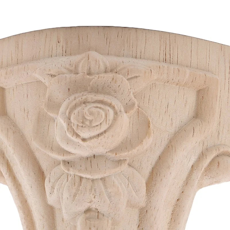 Pieds de meuble TV en bois massif sculpté de style européen, 8/4/1 pièce, 10 x 5,5 cm