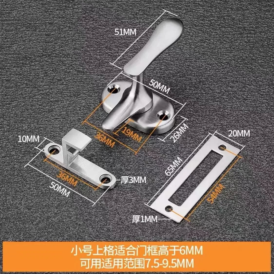 1pc Stainless Steel Door Window Latch Indoor Door Security Lock Bathroom Barn Door Bolt Home Improvement Hardware Fittings