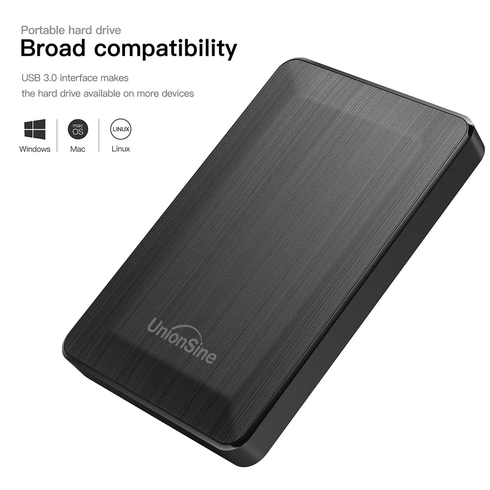 UnionSine HDD 2.5" Portable External Hard Drive 320gb/500gb/750gb/1tb USB3.0 Storage Compatible for PC,Mac,Desktop,MacBook,TV