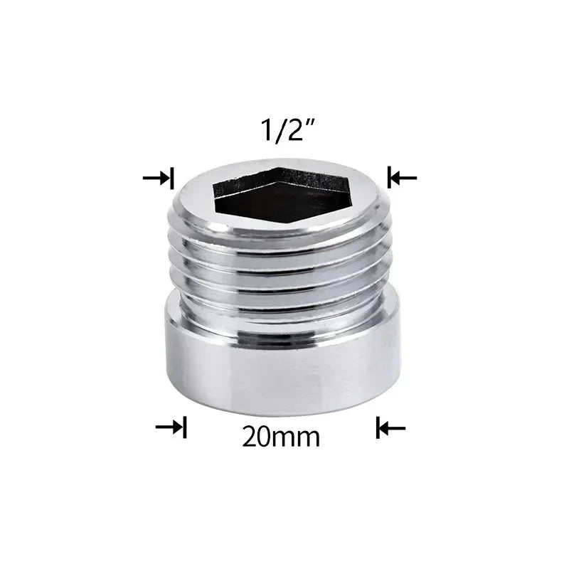 Water Faucet Coupler 1/2 To M16 M18 M20 M22 M24 M28 M32 Thread Connector Conversion Tap Adapter Fitting Bubbler Kitchen Bathroom