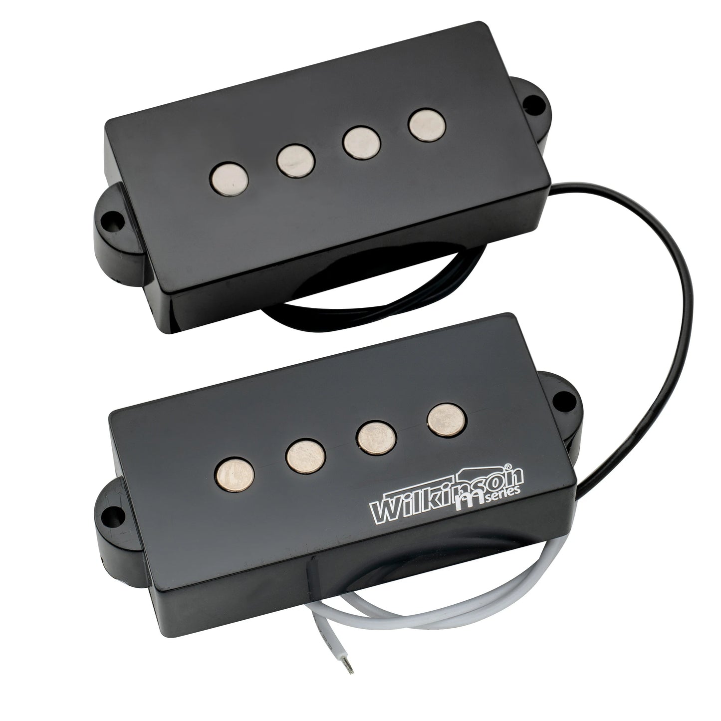 Wilkinson M Series Variable Gauss Ceramic Traditional Precision Bass Humbuckers Pickups Set for PB Style Electric Bass, Black
