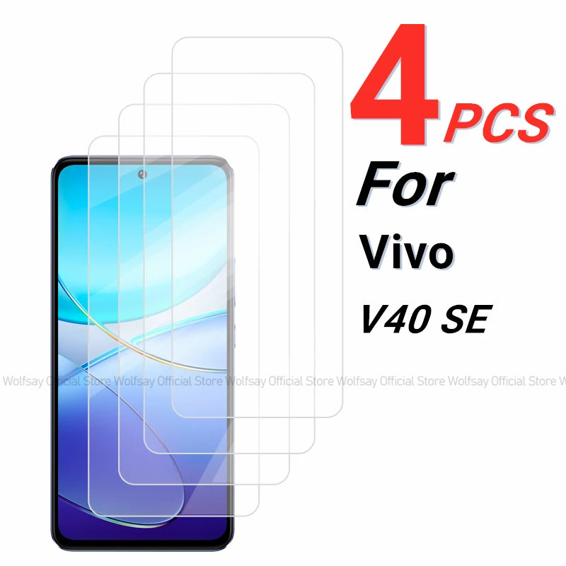 2/4PCS Screen Protector For Vivo V40 SE Tempered Glass Vivo V40 SE Full Glue Screen Phone Glass Protective Film For Vivo V40 SE