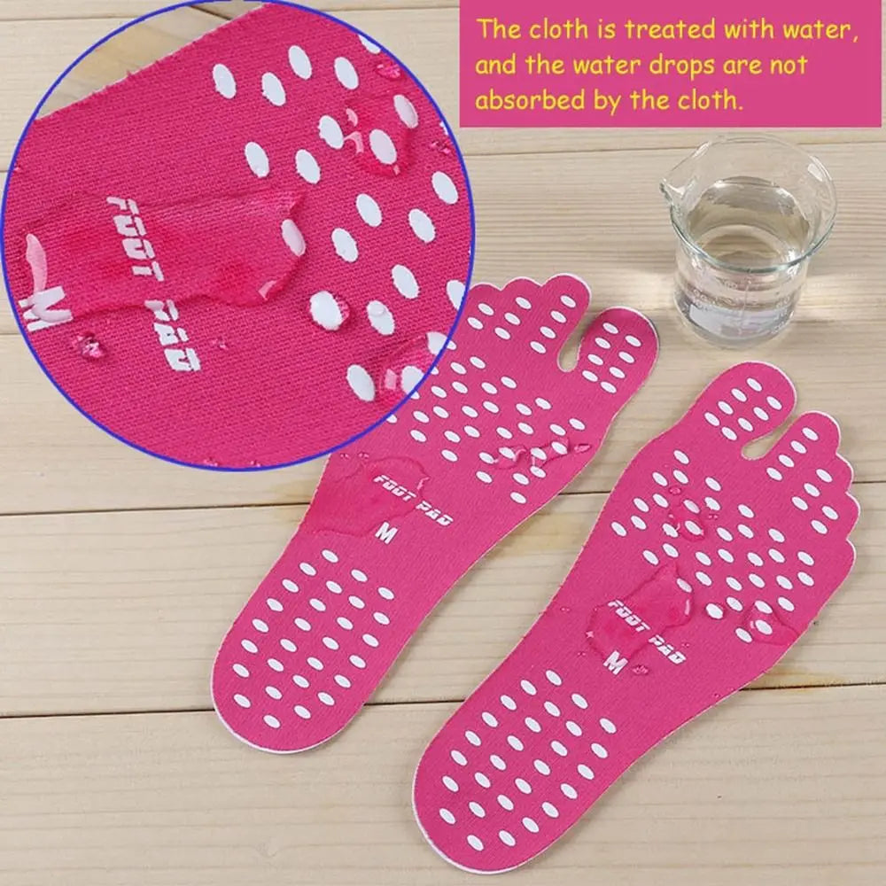 Semelles adhésives antidérapantes en gel de silice pour chaussures de plage, coussinets antidérapants, autocollants pour pieds nus, bord de mer