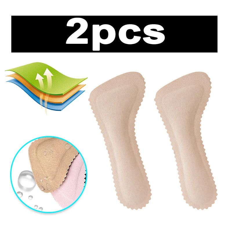 Sandales Semelles auto-adhésives Talons hauts Coussinets antidérapants pour chaussures Semelles intérieures en cuir absorbant la transpiration Coussin absorbant les chocs