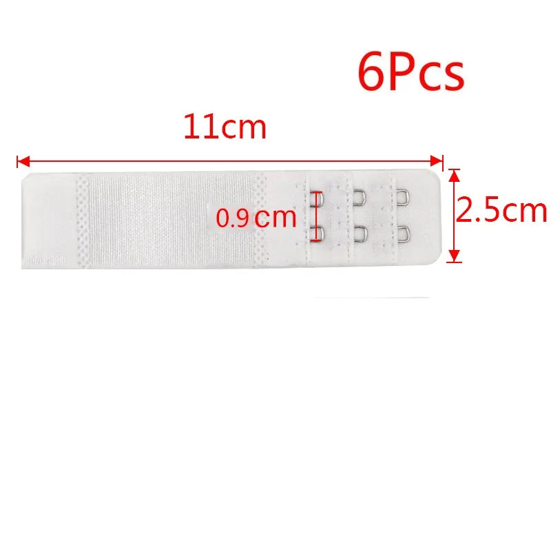 6pcs Back Bra Extender Strap Extension 2 Hooks Extenders For Women Bra Accessories Lengthened Buckle Bra Hook Botton Intimates