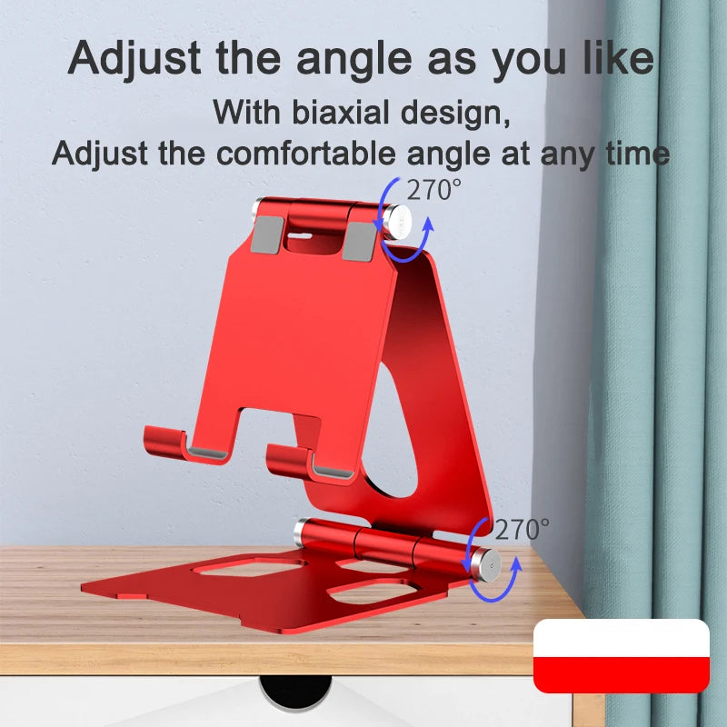 Metal Aluminum Alloy Mobile Phone Desktop Holder Stand for iPhone 13 14 Pro Stand Lazy Live Portable Folding Mobile Phone Stand