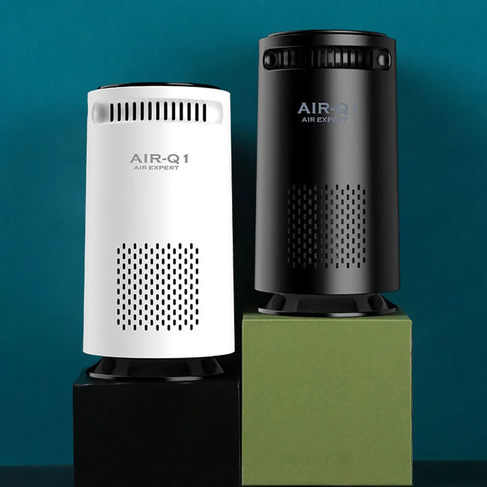 Purificateur d'air portable pour maison, voiture, purificateur d'air à ions négatifs pour la fumée, le pollen, désodorisant silencieux USB pour chambre, bureau, salon