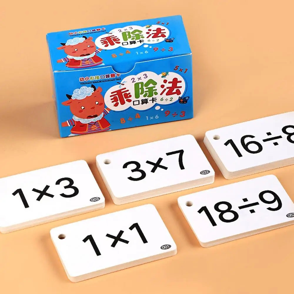 Kids Math Learning Cards Mathematics Card Tool Multiplication Division Arithmetic Education Toys For Children Birthday Gift