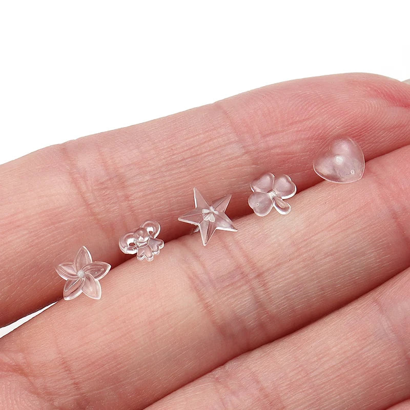 Louleur Crochets d'oreilles en résine transparente pour la fabrication de bijoux, boucles d'oreilles, base de crochet, accessoires de bricolage, vente en gros