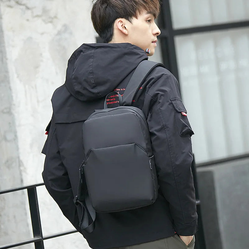 Mini sac à dos en toile pour homme, tendance, noir, cartable, petit sac japonais, sac de voyage, étanche