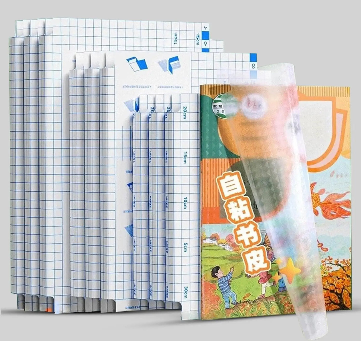 Lot de 10 à 30 protège-livres autocollants transparents et mats A4/16K/22K, imperméables, pour manuels scolaires, fournitures d'emballage