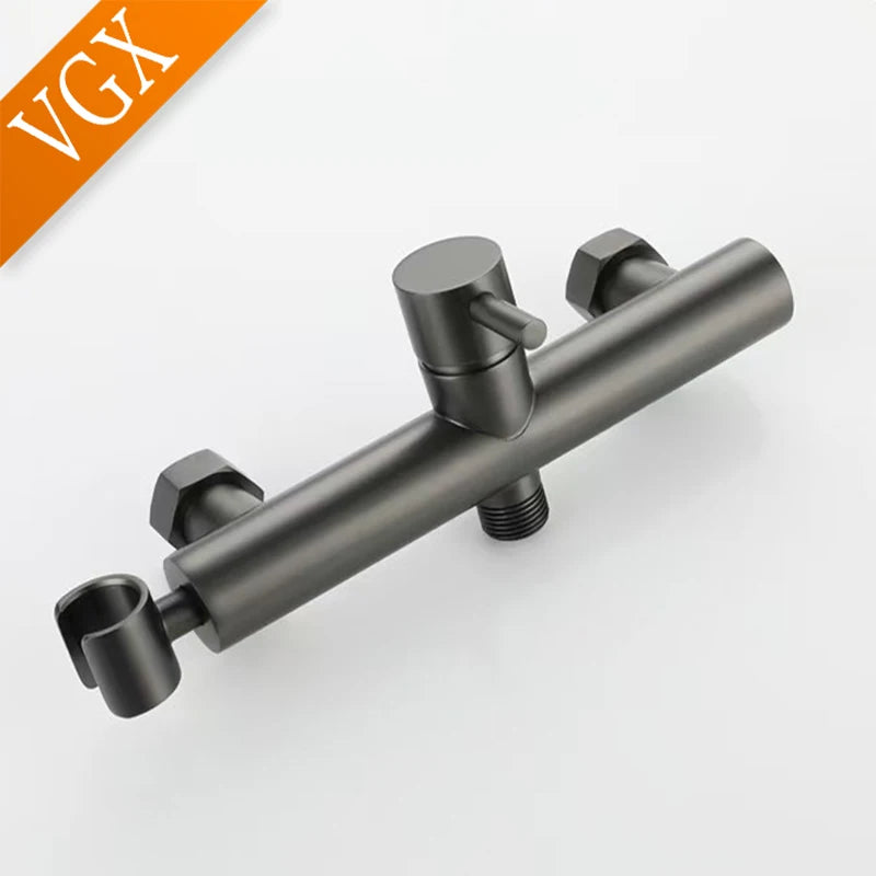 VGX Brass Bidet Faucet Set Handheld Ducha Higienica Hot Cold Toilet Crane Women Washer Bathroom Shattaf Sprayer Hygienic Shower