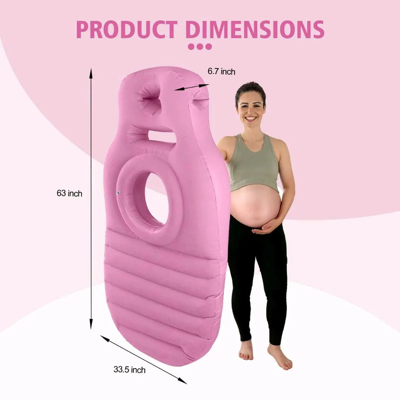 Multi functional Inflatable Maternity Bed Cushion Mattress with Hole for Pregnant Mommy Comfortable Yoga Mat Protective Portable
