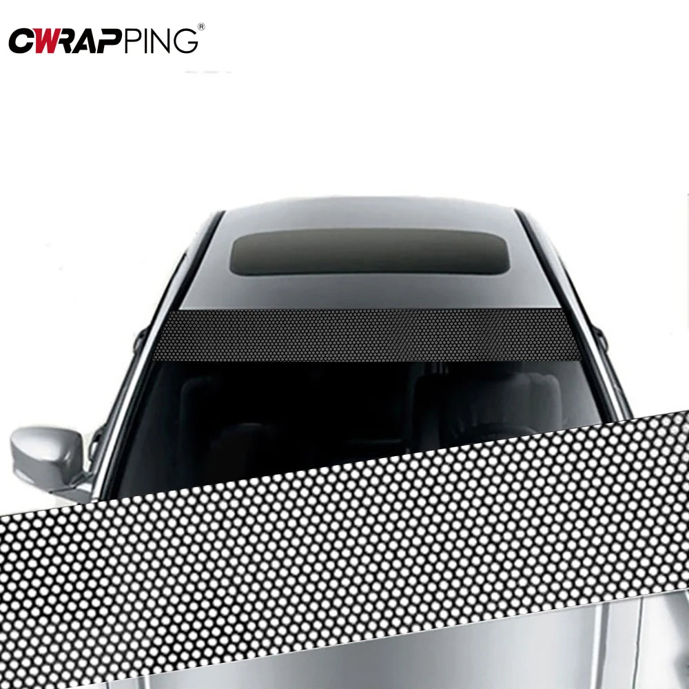 Car Front Windshield Sunshade Stickers 3D Vinyl Film Sunshade Decorative Stickers for Auto Front Windshield Decorative Sticker
