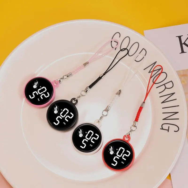 Montre LED créative à pendentif, montre électronique tactile simple pour écoliers du primaire