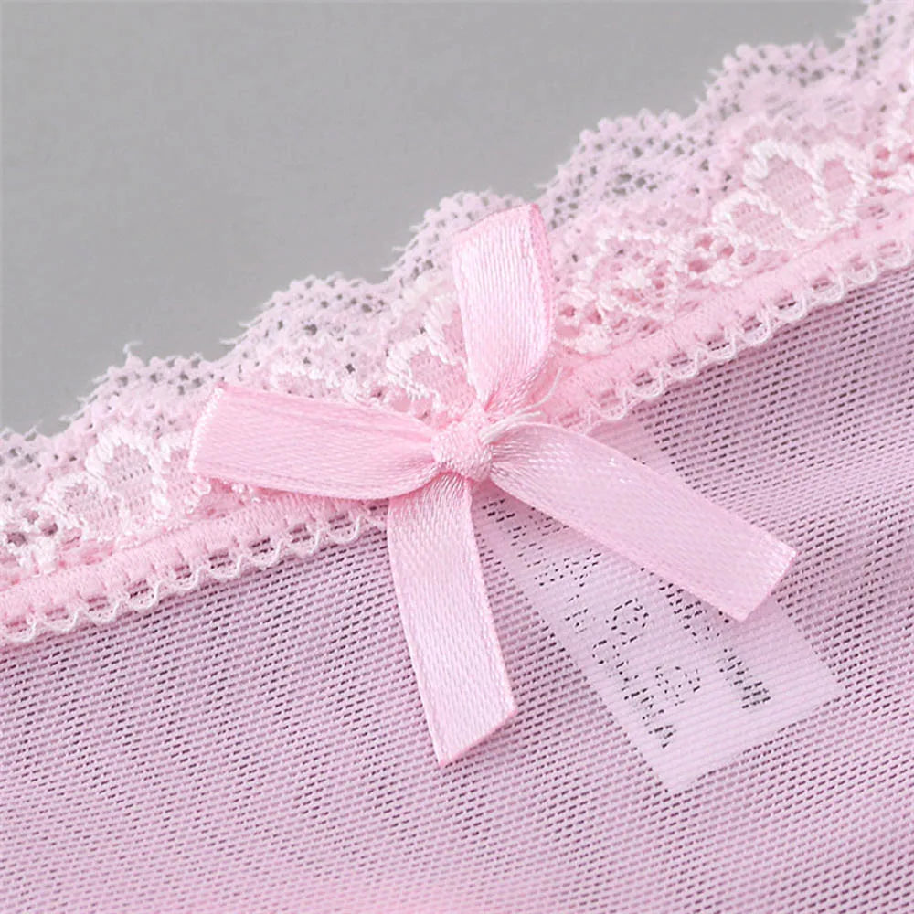 Sexy Lingerie G-String Summer Thin Panties Hollow Out Lace Seamless Underwear Low Waist Breathable Comfort Lady Briefs Thongs