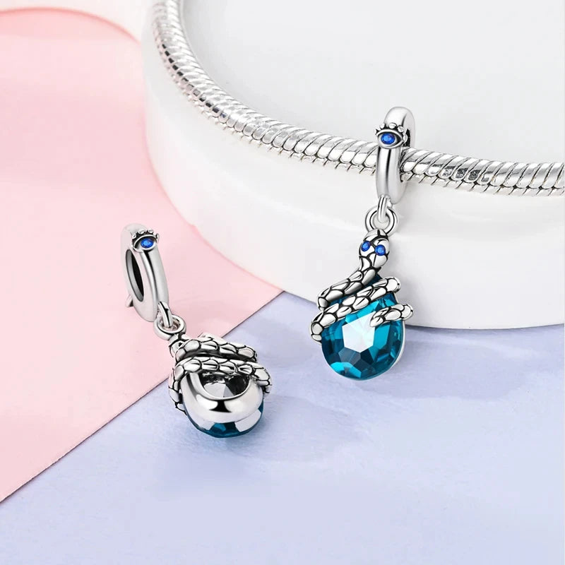 New 925 Sterling Silver Luminous Elf Blue Purple Butterfly Moon Life Tree Charms Beads Fit Pandach Original Bracelet DIY Jewelry