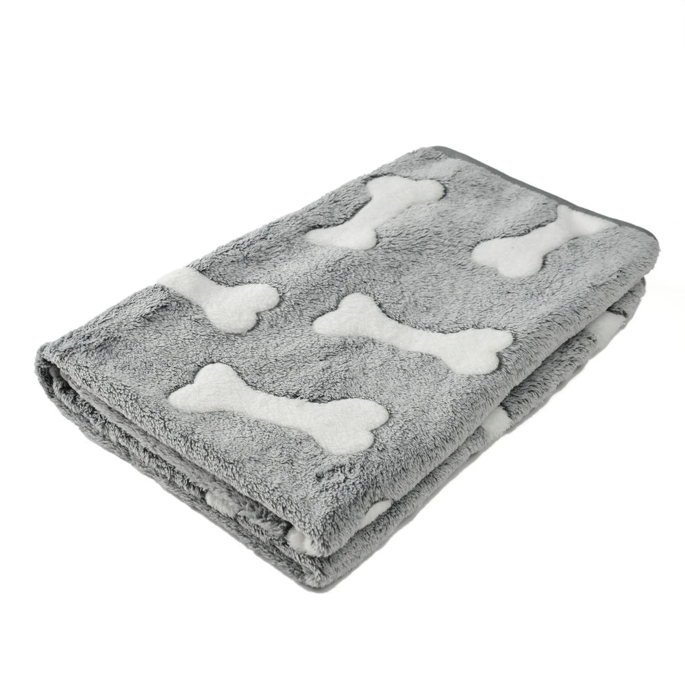 Print Pet Dog Blanket for Small Medium Big Dogs Cats Autumn Winter Cozy Soft Fleece Puppy Bed Mat Bulldog Pug Chihuahua Supplies