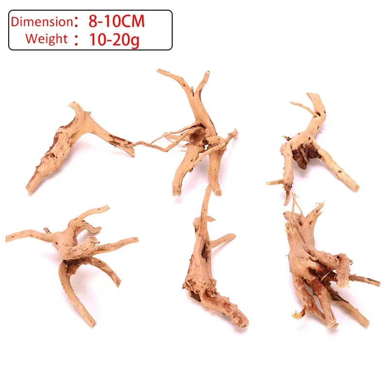 Natural Tree Trunk Aquarium Decoration Fish Tank Ornament Driftwood Cuckoo Roots Micro Landscape for Reptiles and Aquatic Decor