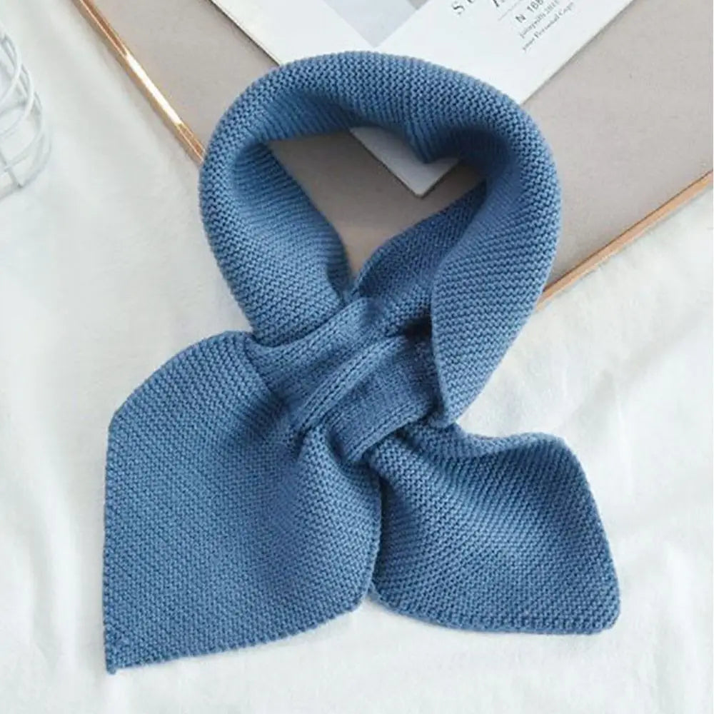 Knitted Cross Scarf Women Warm Casual Turtleneck Neck Warmer Detachable Winter Windproof Sweater Bowtie Scarf