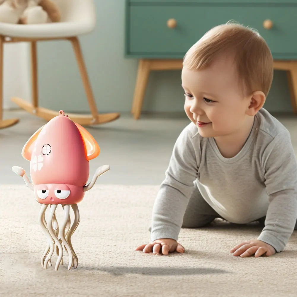 Pieuvre électronique dansante avec musique et lumière, jouet éducatif interactif et mobile, idéal comme cadeau pour enfant