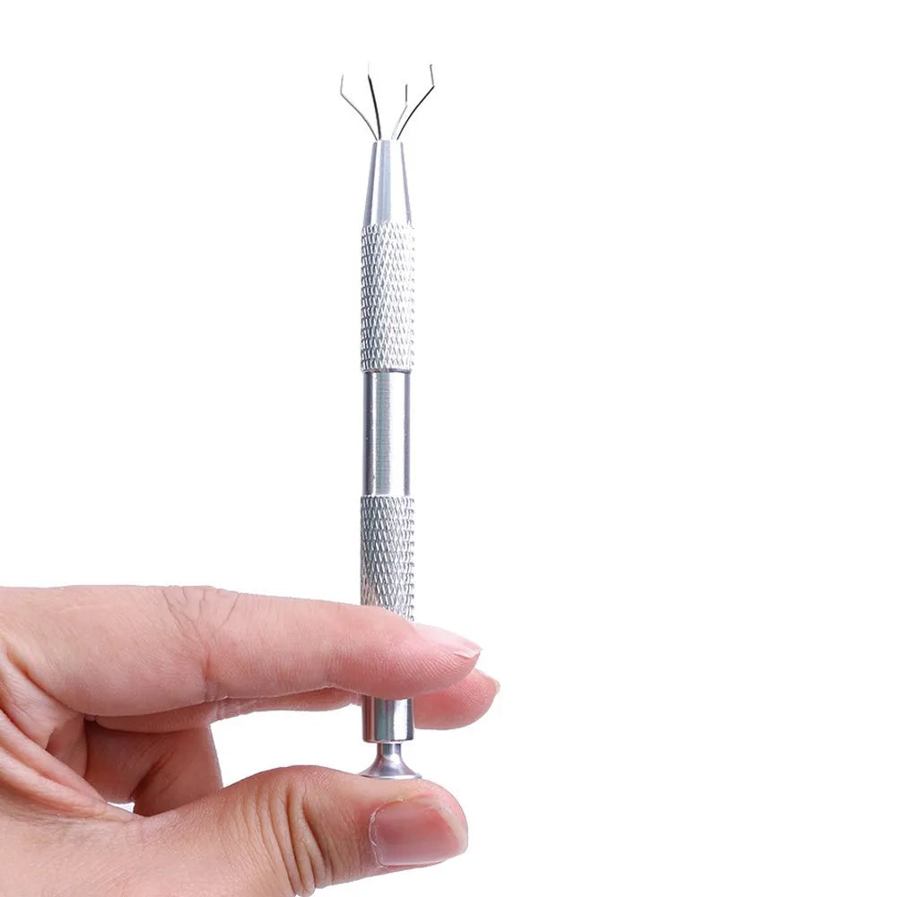 Lot de 2 outils de ramassage de bijoutier, outil de retrait de boule de perçage avec 4 broches pour petits objets, puces IC et composants électroniques