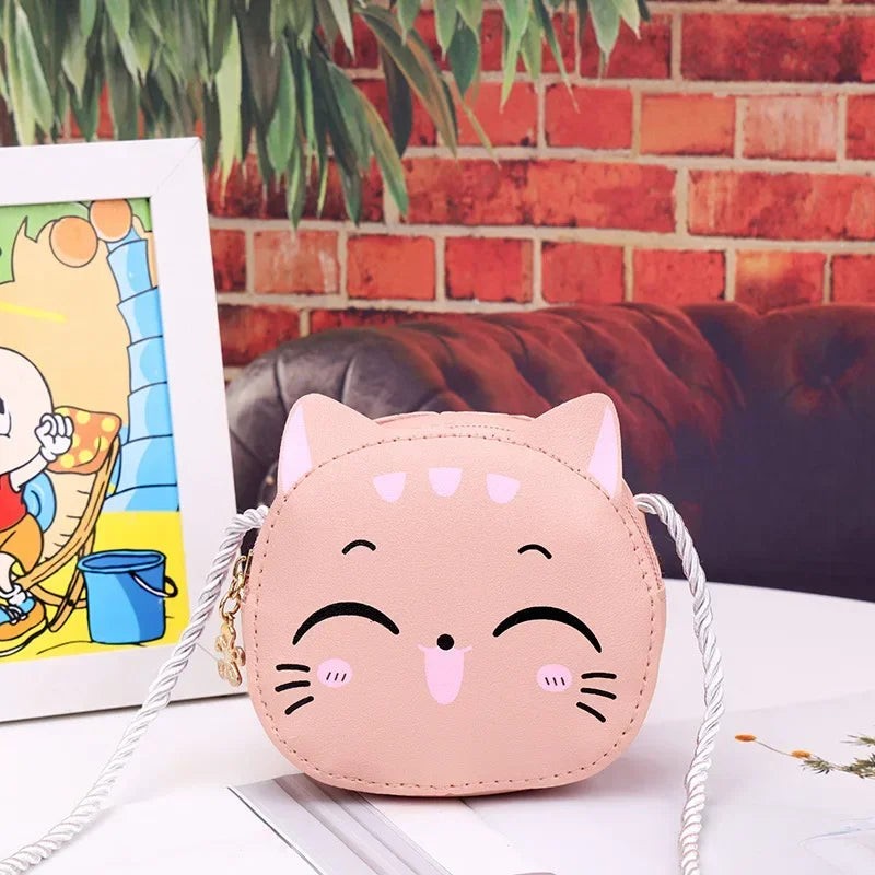 2024 Cute Cartoon Crossbody Fashion Girl PU Leather Elegant Children's Accessories Change Shoulder Bag حقائب يد 숄더백