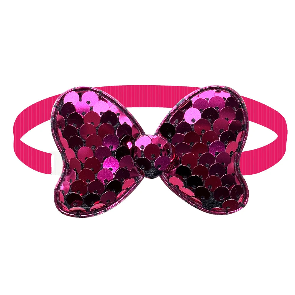 Lot de 50/100 attaches à paillettes pour chiots et animaux de compagnie, accessoires pour chiens, nœuds papillon, colliers, produits de toilettage