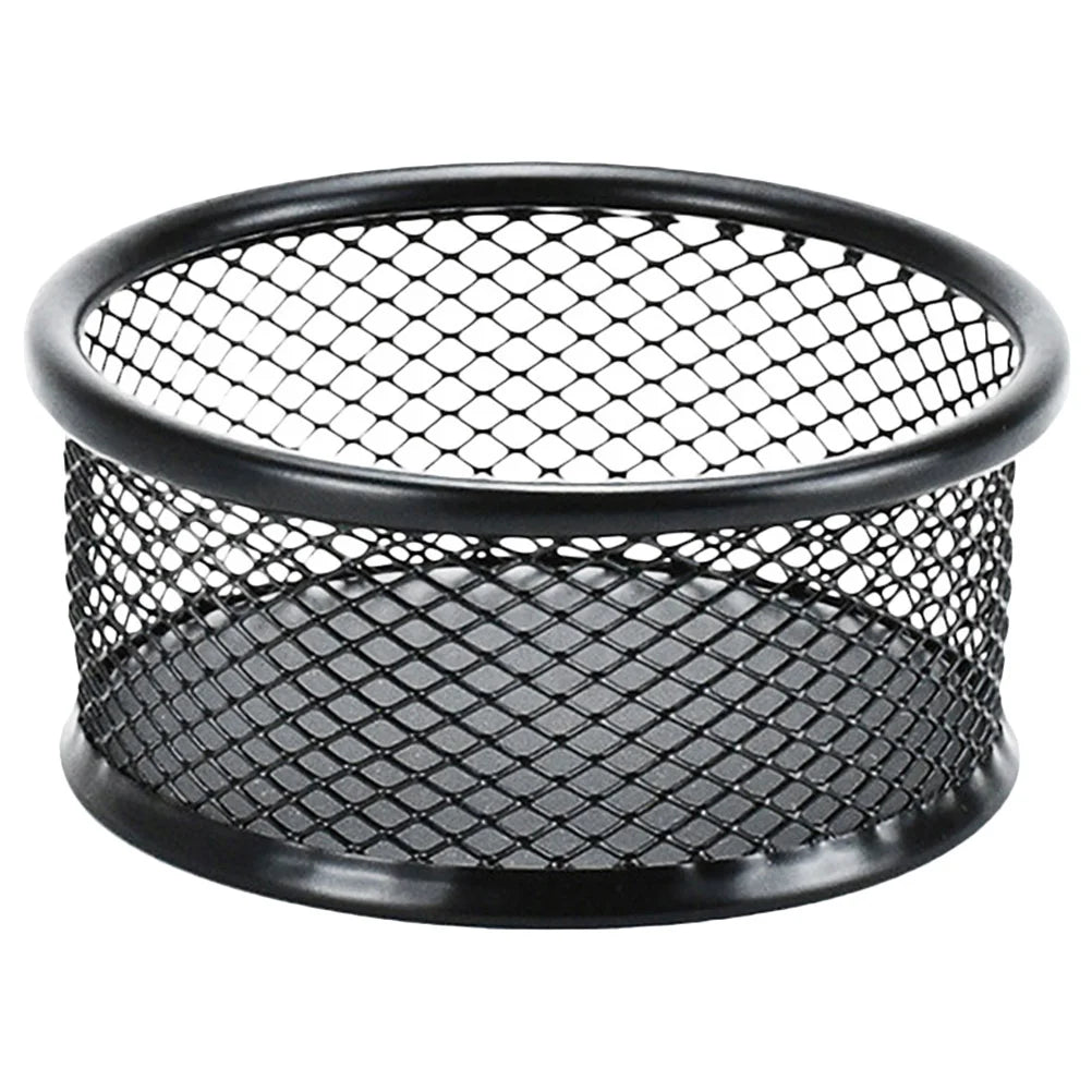 Paper Clip Holder Basket Office Supplies Binder Clips Containers for Desk Accessories Grid Desktop Mesh Holders Sundries Iron