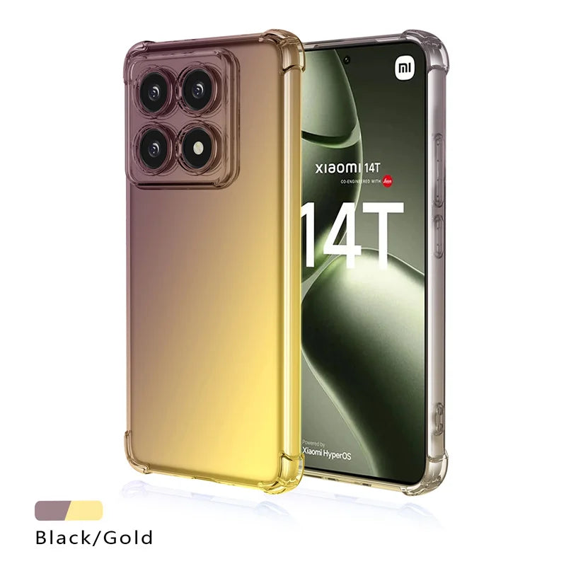 Shockproof Gradient TPU Case for Xiaomi 14T Pro 5G Protective Cover Fundas Coque Capa