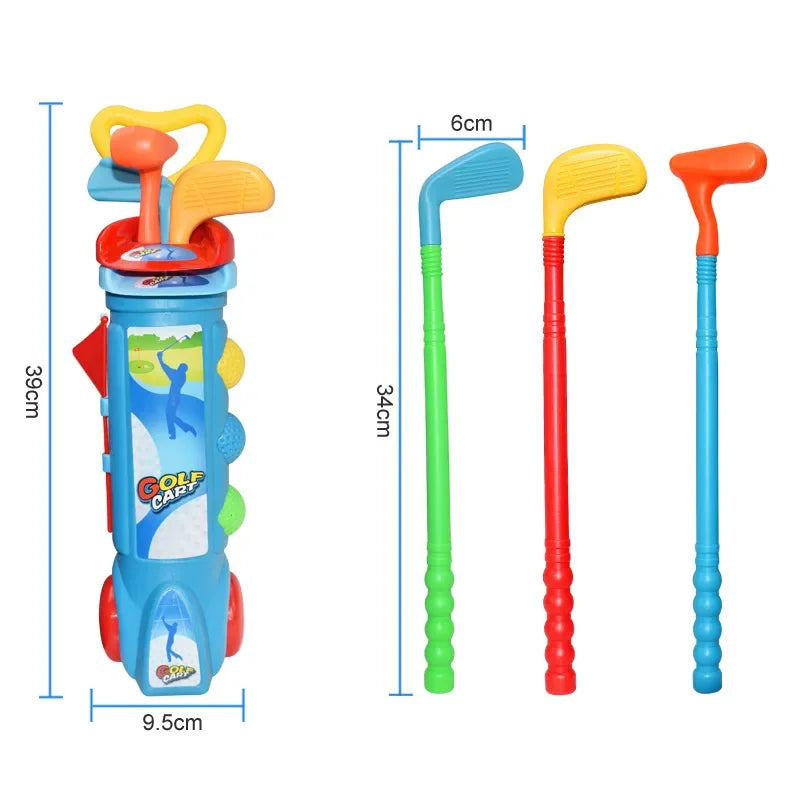 Ensemble de clubs de golf pour enfants, jouets de sport d'intérieur et d'extérieur rétractables, jeux de golf pour parents et enfants, jouets interactifs d'extérieur