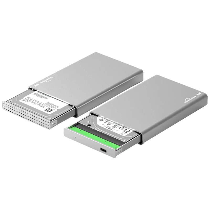 Blueendlless Aluminum Hdd Enclosure 2.5" Mobile Hard Disk Case Type-c Sata USB 3.1 Caddy All Metal Case Notebook External hdd bo