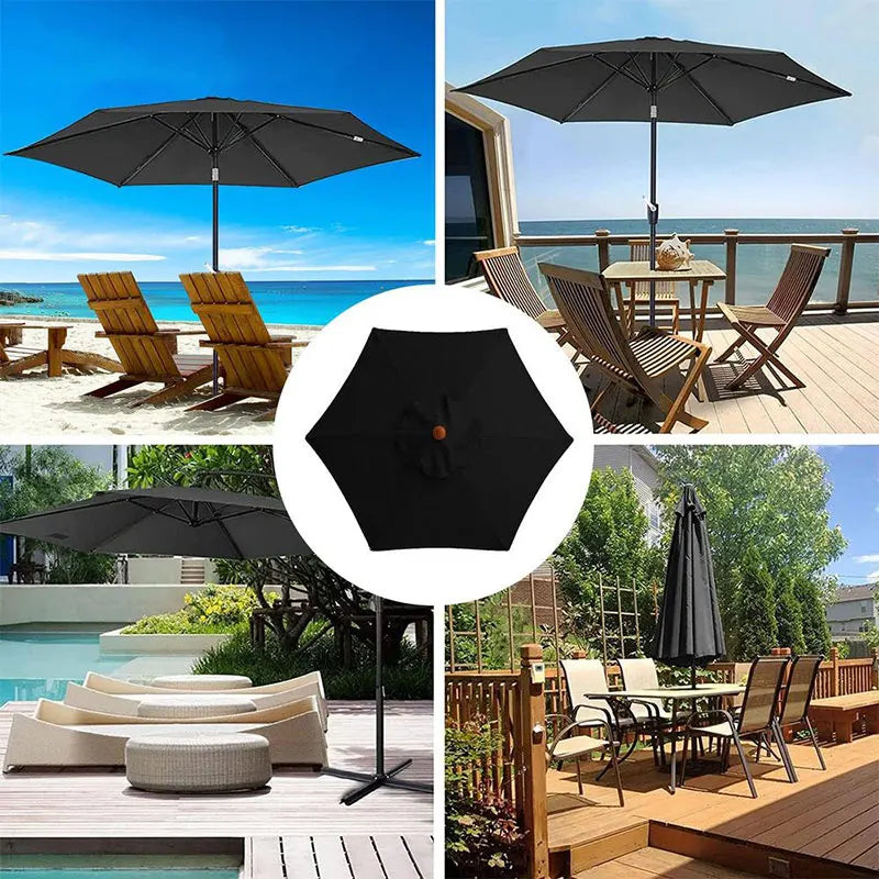 Parasol de jardin en tissu imperméable pour activités de plein air, pique-nique, camping