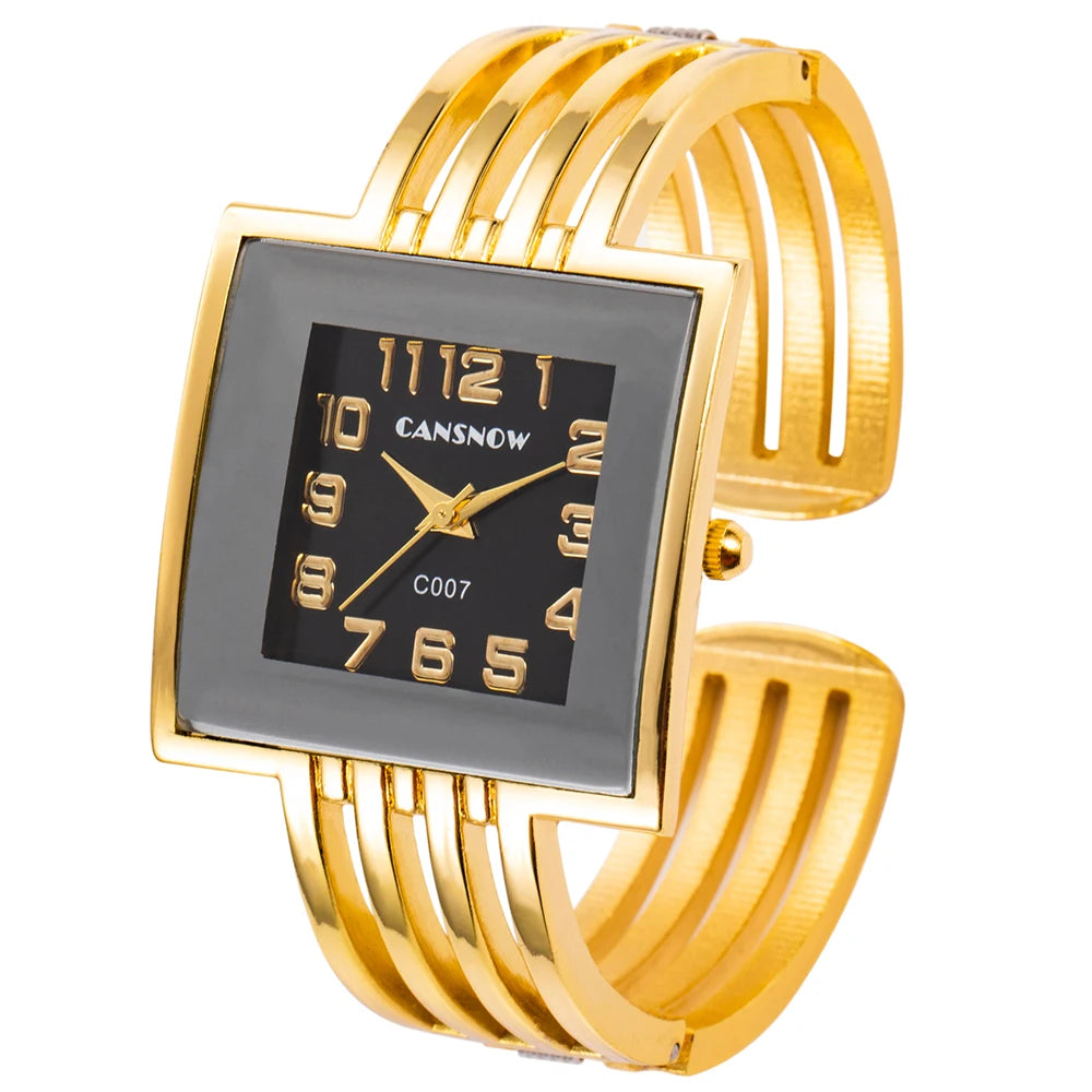 Montre-bracelet tendance pour femmes, bracelet entièrement en acier inoxydable, de luxe, en or rose, tendance 2025