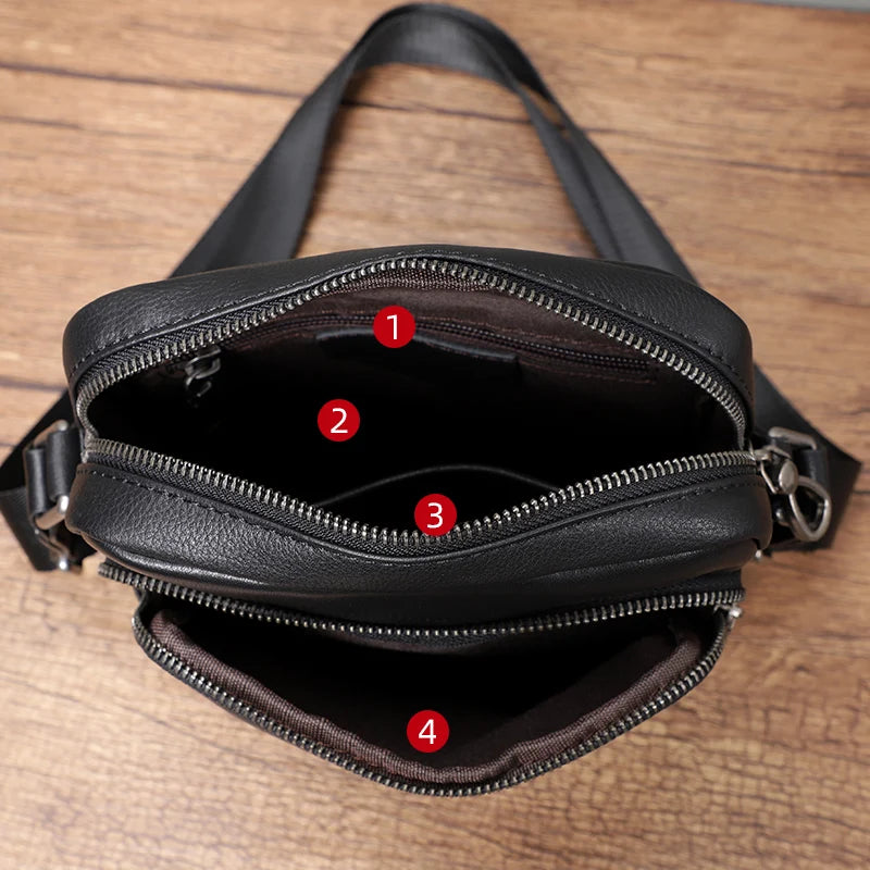 Sac à bandoulière en cuir véritable naturel pour homme, sacoche à rabat en cuir souple, petit sac à bandoulière pour homme, sacoche en cuir de vachette première couche