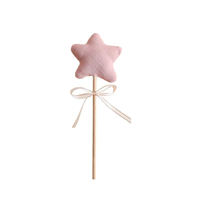 1PC Baby Wooden Star Magic Wand Rattle Play Gym Teether Toy Newborn Birthday Party Photography Prop Montessori Toys For Kid Gift