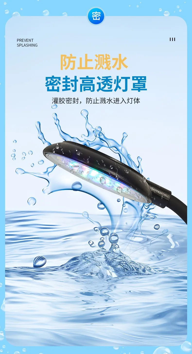 Lampe d'aquarium USB 5 W 7 W LED étanche pour aquarium, lampe sous-marine pour poissons, décoration d'aquarium, lampe pour plantes, mini lampe pour aquarium