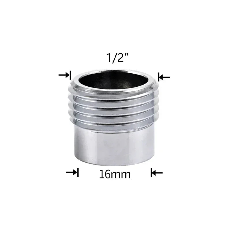 Water Faucet Coupler 1/2 To M16 M18 M20 M22 M24 M28 M32 Thread Connector Conversion Tap Adapter Fitting Bubbler Kitchen Bathroom