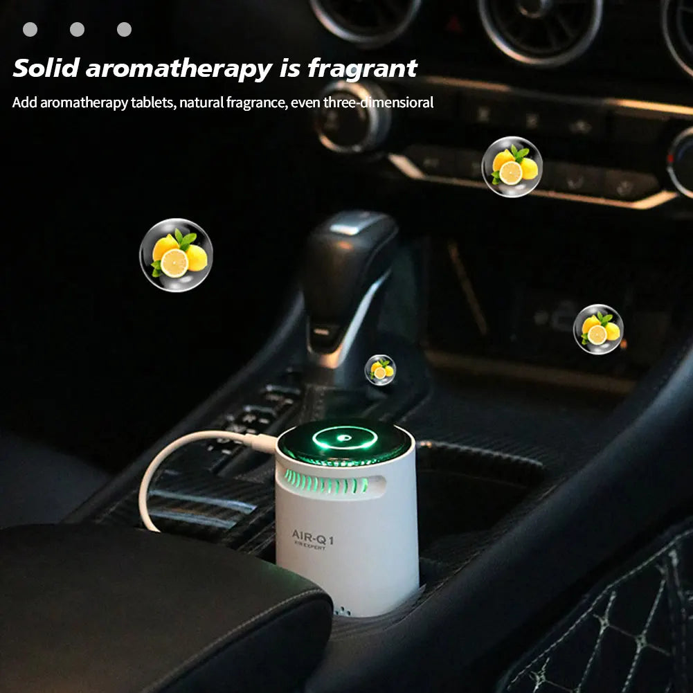 Purificateur d'air portable pour maison, voiture, purificateur d'air à ions négatifs pour la fumée, le pollen, désodorisant silencieux USB pour chambre, bureau, salon