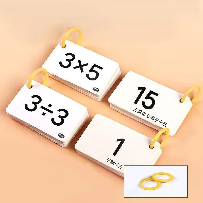Kids Math Learning Cards Mathematics Card Tool Multiplication Division Arithmetic Education Toys For Children Birthday Gift