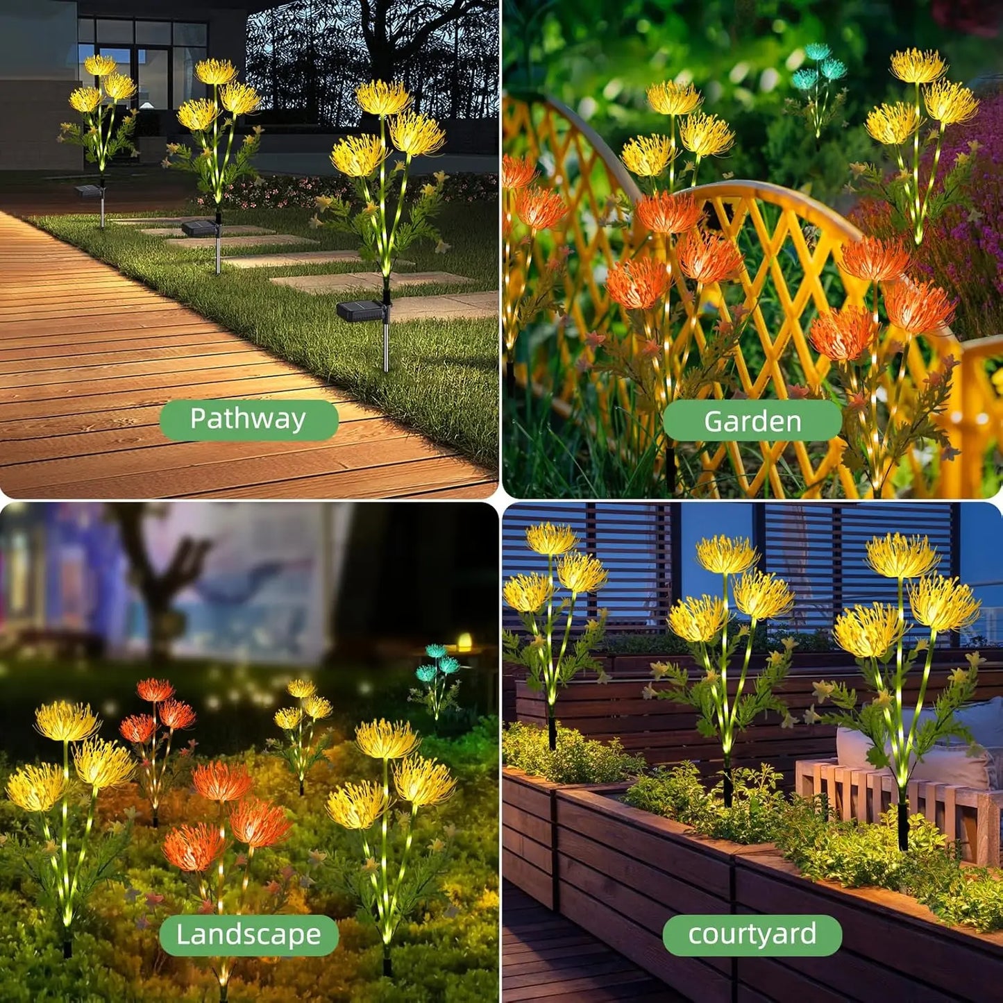 1pc Lampes solaires de jardin Lampes solaires de fleurs de rivage, lampes solaires extérieures à LED pour la décoration de jardin, d'allée, de pelouse et de cour