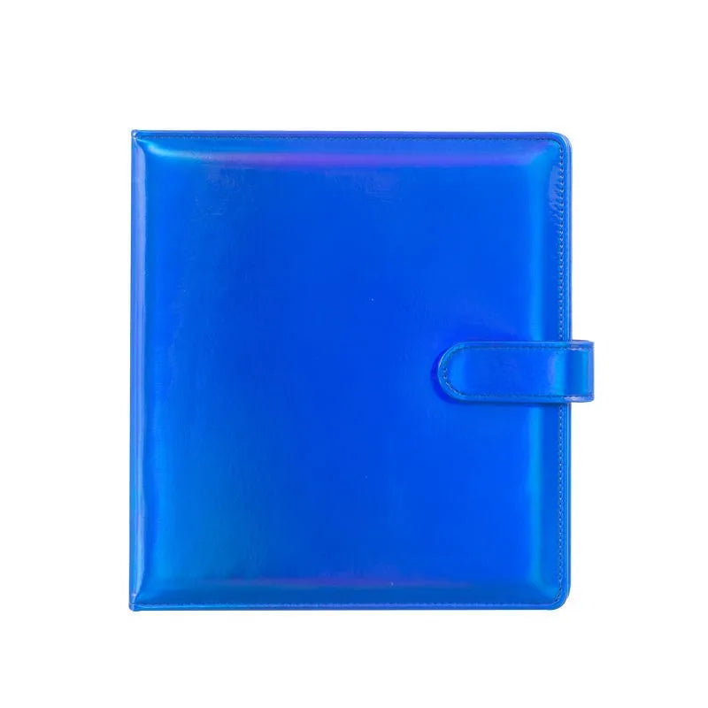 PLRBOK A5 Widened 3-ring D-shaped Magnetic Buckle Laser Mirror Binder Photo Album Card PhotoCard Collection Book Ring Notebook