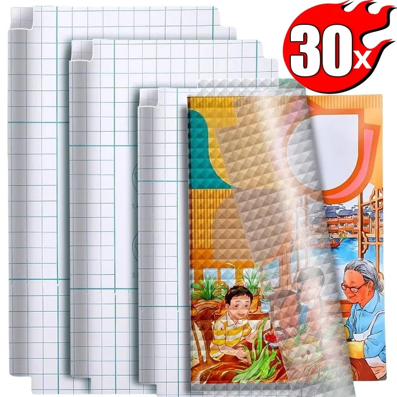 Lot de 10 à 30 protège-livres autocollants transparents et mats A4/16K/22K, imperméables, pour manuels scolaires, fournitures d'emballage