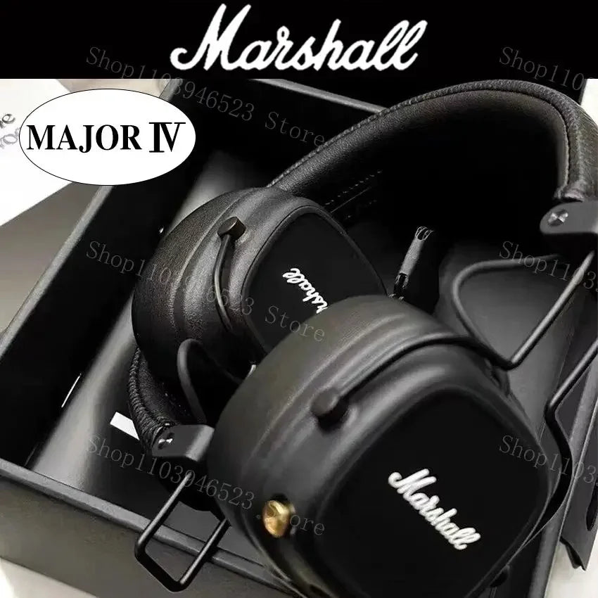 Casque Bluetooth Marshall Major IV 4, basses profondes, design ergonomique, plus de 80 heures d'autonomie, casque de sport pliable sans fil