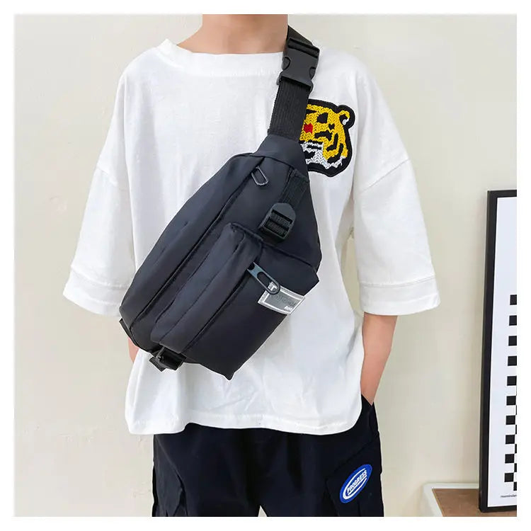 Casual Design Children's Chest Bag Handsome Boys Small Shoulder Messenger Bags Baby Kids Purse Handbags Cool Girls Fanny Pack