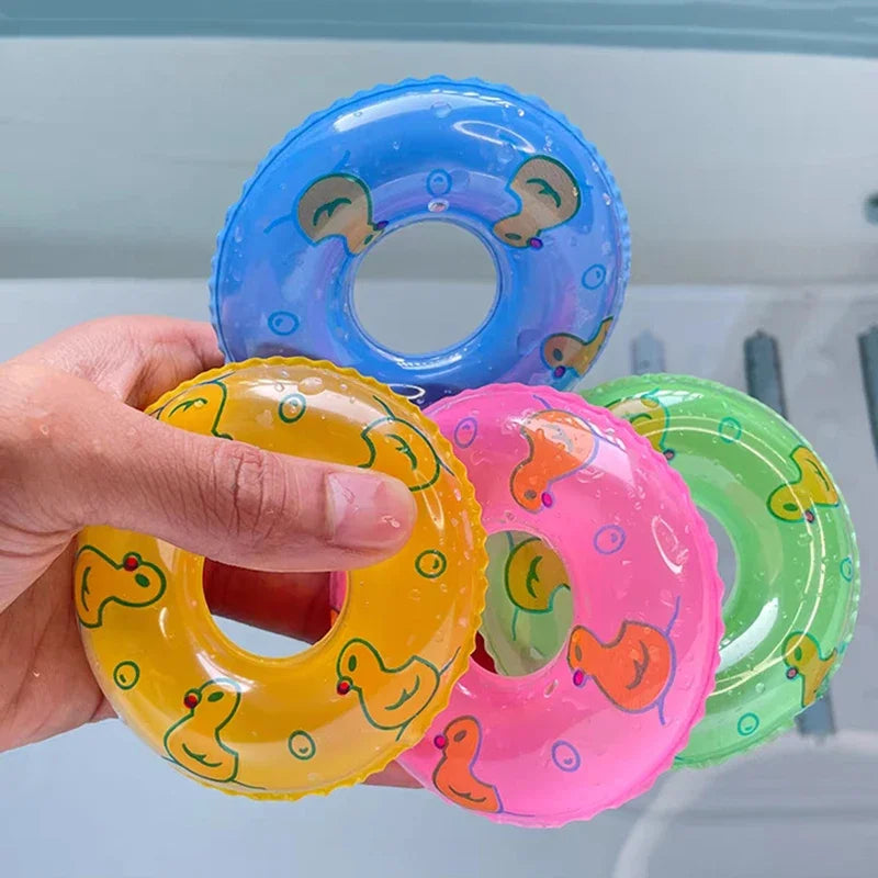 Mini bouée de bain pour enfants, jouet de piscine, anneau flottant, jouet amusant pour bébé, poupée flottante en caoutchouc, jeux gonflables