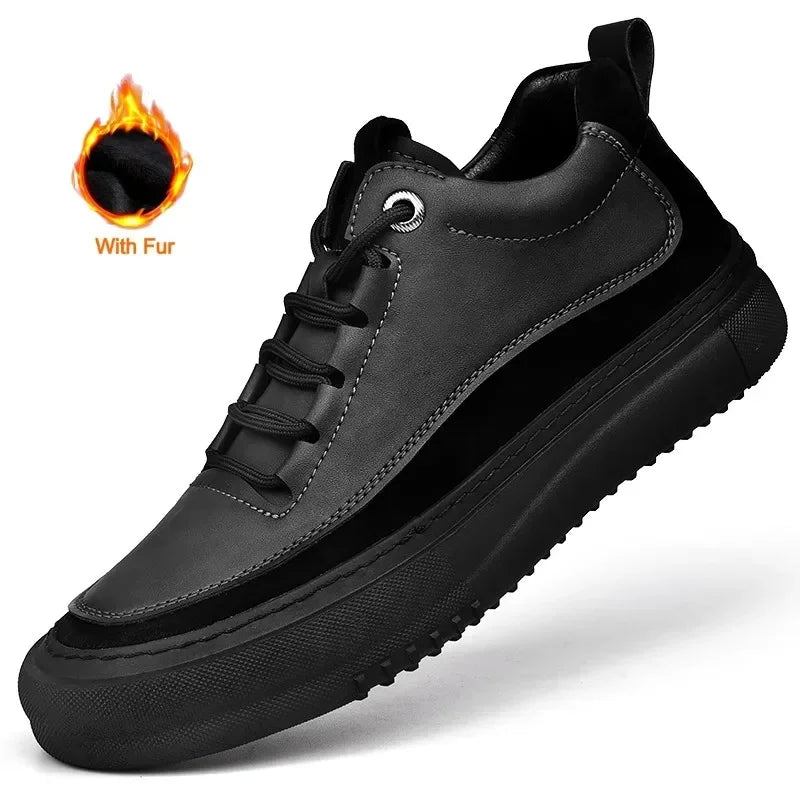 New Men's Casual Shoes Fashion Comfort Sneakers Outdoor Men Sneakers Lace up Genuine Leather Designer Shoes Sport Masculina 2024